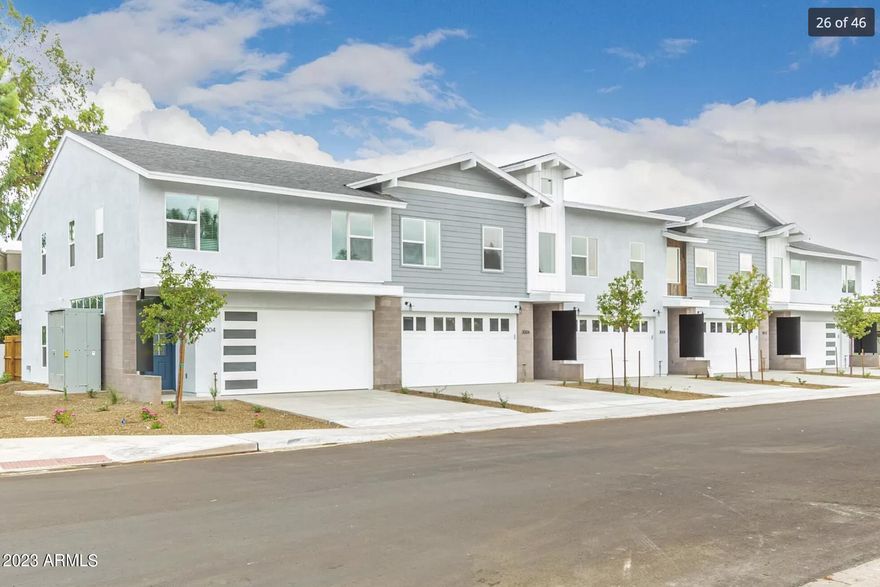 Welcome to this exceptional investment property nestled in the sought-after Arcadia area. This contemporary 5-unit townhome complex was thoughtfully designed and constructed in 2022, offering modern living spaces and a prime location that attracts tenants seeking both convenience and luxury. Each townhome features a stylish design with high-end finishes and amenities, ensuring a premium living experience for tenants. All units are fully occupied, presenting an immediate and steady income stream for the savvy investor.