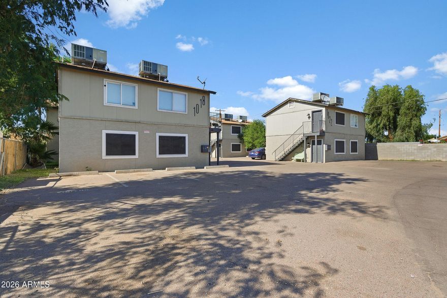 1018 & 1022 North 22nd Place is an 8-unit, garden-style apartment community built in 1986, featuring a desirable unit mix of 100% two-bedroom, one-bathroom apartments. The property is comprised of two individually parceled fourplexes, offering flexibility for financing or future disposition strategies. Each unit is separately metered for electricity and includes ample on-site parking. Ideally located just minutes from Downtown Phoenix, Sky Harbor International Airport, and major freeway access, the asset provides a clear value-add opportunity through interior and exterior upgrades and presents strong upside potential.