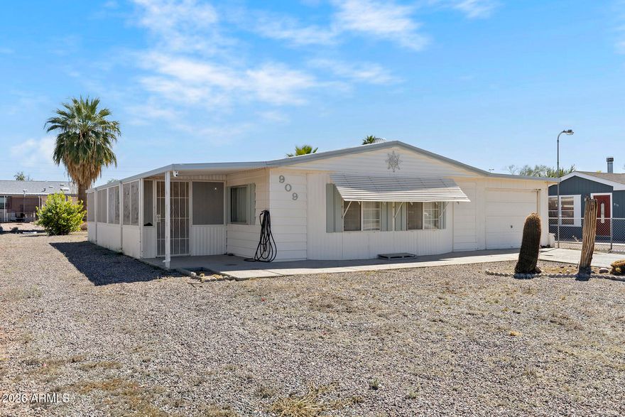 Large lot, no HOA, and plenty of potential! 2 bed, 2 bath manufactured home offers comfortable living on a spacious lot - with the added benefit of no HOA restrictions! The home features an open floor plan with an eat-in great room and kitchen. The spacious primary bedroom includes a private bathroom for added comfort and convenience. Additional highlights include attached garage parking and a large lot offering room for gardening, outdoor entertaining, or future possibilities. A great opportunity for affordable living with space and flexibility!
