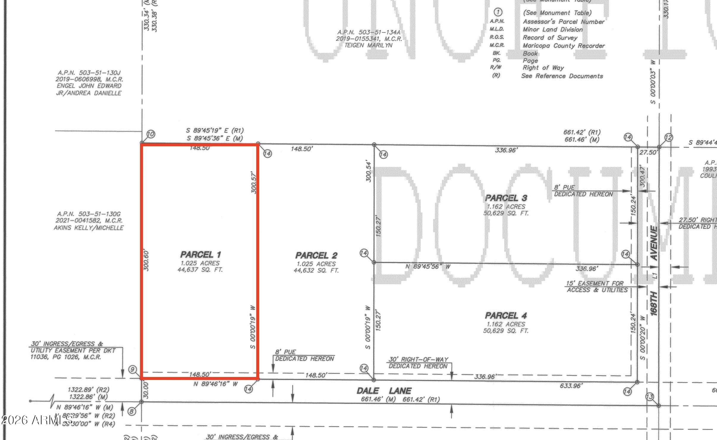 1682x W Dale Lane Parcels 1