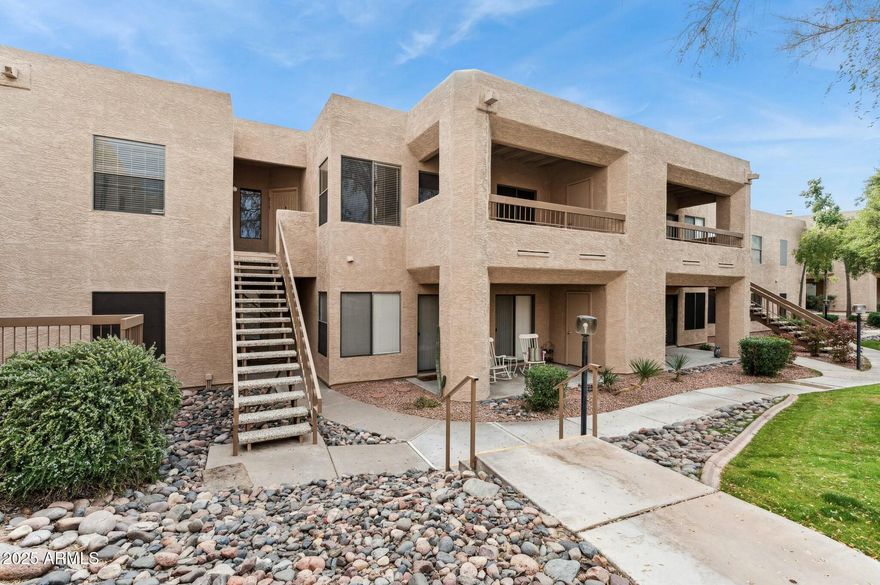 Great upper-level unit with stunning views of the beautifully landscaped courtyard and serene patio area below. This one-bedroom gem is in pristine, like-new condition, showcasing upgraded amenities and thoughtful design throughout. Modern Pergo flooring and stylish tile are perfectly placed in all the right areas, adding both durability and charm. The open-concept layout features a bright and inviting living space, perfect for relaxing or entertaining. The kitchen boasts upgraded appliances, ample cabinetry, and elegant finishes that blend form and function. The spacious bedroom offers comfort and style, while the updated bathroom exudes sophistication. Nestled in a prime location, this unit provides easy access to community amenities and nearby attractions.