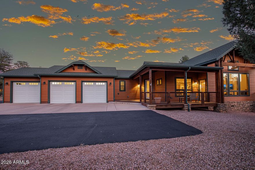 3-Bed, 2-Bath Mountain Home on Over 2 Acres Impeccably maintained, move-in-ready home featuring vaulted ceilings, bright open living spaces, and a gourmet-style kitchen with premium finishes. A finished attic provides versatile space , complemented by a spacious 3-car garage. Nestled among towering pines, this property offers privacy, comfort, and classic mountain charm.