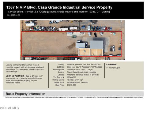 1367 N V I P Boulevard Casa Grande AZ 85122