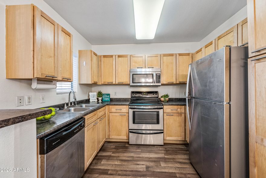 Charming one-bedroom, one-bath ground level condo  located just one mile from the heart of downtown Gilbert. NEW AC!! This light and bright residence offers an open living space, functional kitchen, and a private bedroom retreat, making it ideal for a primary residence, second home, or investment opportunity. Enjoy low-maintenance living with access to community amenities and easy parking. Minutes from Gilbert's vibrant dining, shopping, farmers markets, and nightlife, plus quick access to major freeways for an easy commute. Whether you're looking to be close to the action or enjoy a walkable lifestyle with modern convenience, this condo delivers comfort, location, and value in one of the East Valley's most desirable areas.