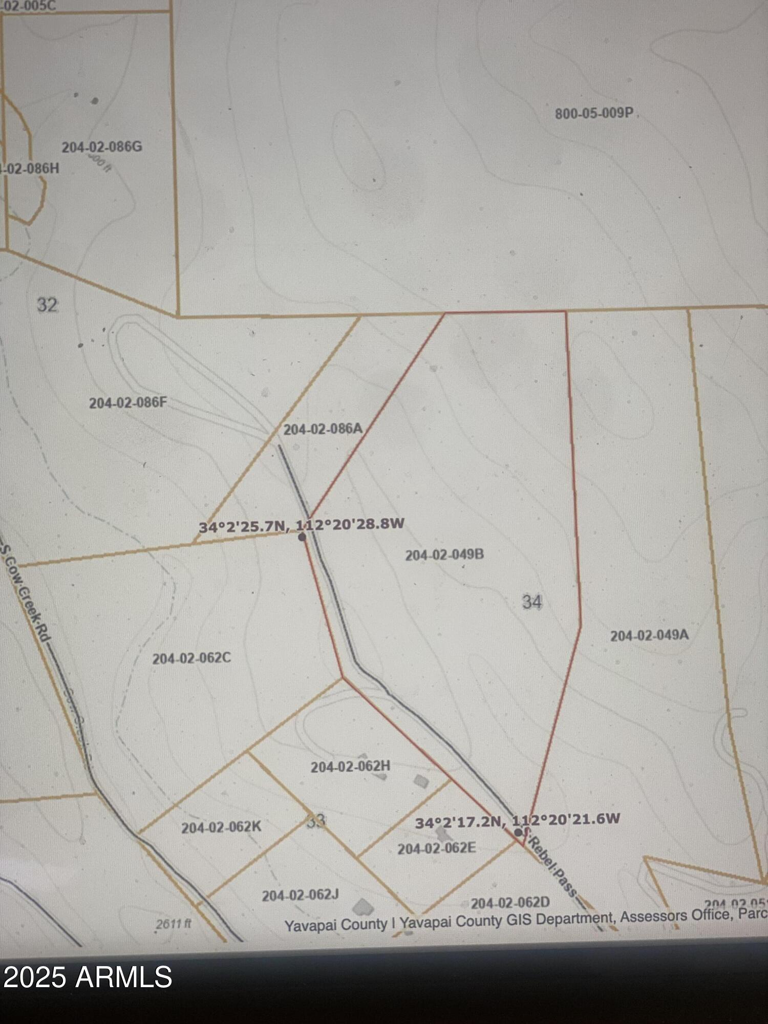 00XXX W Cow Creek rd/Rebel Pass Road C