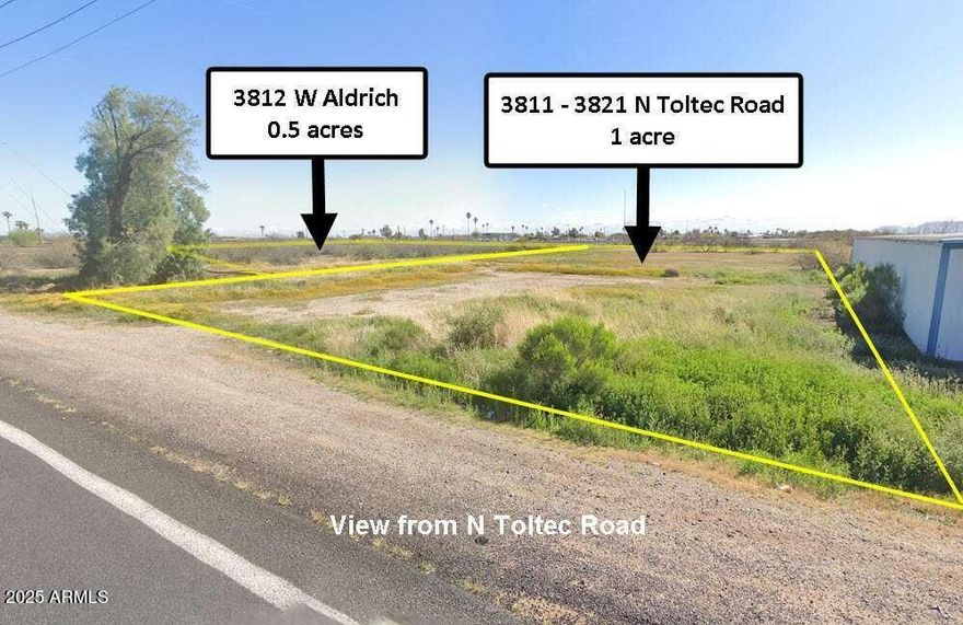 Here is the prime location to build your commercial business or park your big rigs. A total of thirteen lots are being sold together comprising 1.48 acres on N Toltec Road ideal for warehousing and priced to sell. The lot is completely level, has utilities at the street, and is zoned light industrial (warehousing, storage units, light manufacturing). Potential to combine all 12 southern lots and annex (remove) alleyway. Purchase this Opportunity Zone property for huge tax breaks! With easy access to I-10 and many large projects in the area, such as Nikola, Lucid, and Kohler creating a lot of growth, this property will continue to increase in value for years to come.