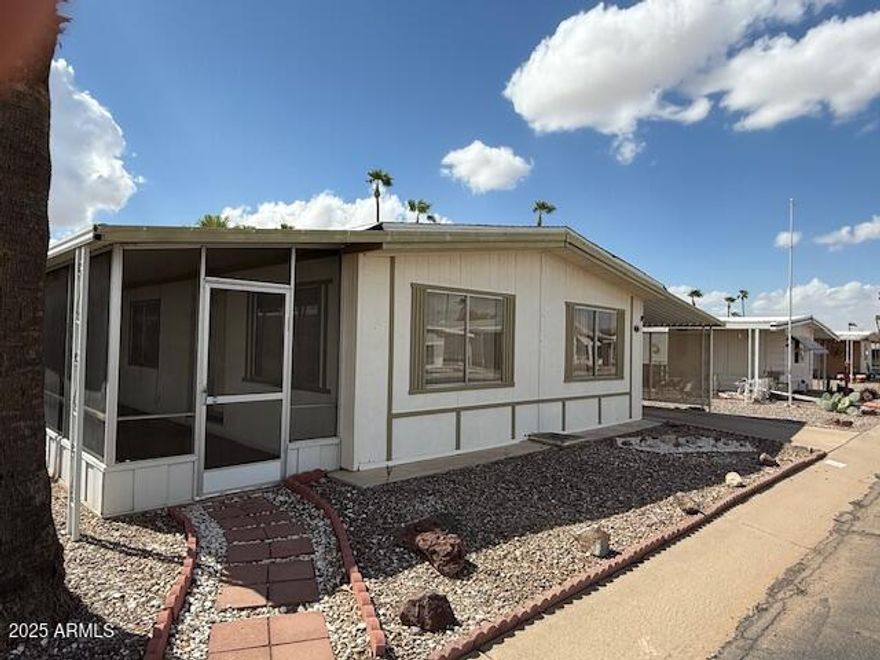 Welcome to this newly painted, new carpet, 1300 SF 2-bedroom 2 bath home.  In beautiful Casa Verde Estates. Includes a carport, storage shed, and Arizona room.
SELLER WIL FINANCE