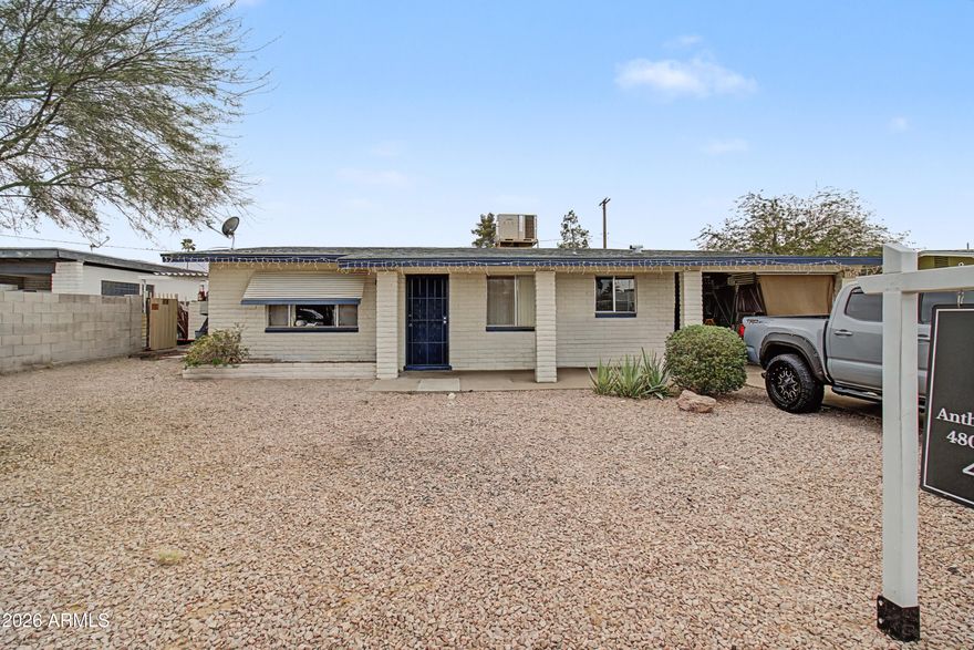 **SELLER FINANCING OPTION. ** Fantastic investment opportunity in Mesa! This well-maintained duplex sits on a desirable cul-de-sac lot, with the front unit A is currently occupied, offering immediate rental income. Each unit features a spacious 2-bedroom, 2-bathroom layout with detached interior laundry. Unit B, located at the rear, includes an expansive enclosed patio and additional paved parking with convenient alley access. Both units offer covered carport parking and includes a full roof replacement in 2018 and interior updates completed in 2020. With strong rental history and functional layouts, this property presents an excellent opportunity for investors or owner-occupants looking to offset their mortgage with income.