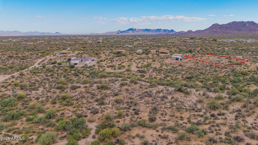 Sceninc 1.24 acre dream home building lot in coveted North Scottsdale Zip Code 85262. Beautiful North Scottsdale desert retreat in lush desert setting w/exceptional privacy and sweeping mountain views. 2,000+ Ft Elevation provides cooler temperatures, crisp morning air, clear, cool, starry nights, with breathtaking Arizona sunrises and sunsets. Miles of hiking, biking and horseback riding trails; endless miles of ATV off-road adventure in the 3.5 million acre Tonto National Forest.

Seller purchased this vacant lot quite some time ago and has limited details; Buyer is responsible to perform research and due diligence, in all aspects. The property is being conveyed in its present physical condition.