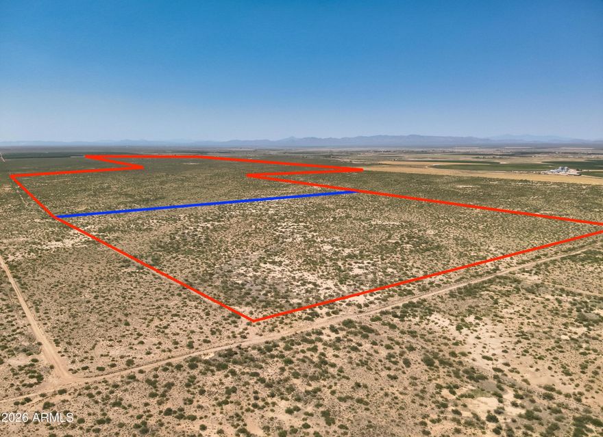 Discover a rare opportunity to own over 802 acres of versatile RU-4 zoned land in the wide-open landscapes of Elfrida, Arizona. Whether you're envisioning a working farm, ranch, or a private desert retreat, this expansive property offers the flexibility to bring your vision to life.
The land includes two parcels totaling 802.04 acres (160.82 acres and 641.26 acres) and is already improved with two domestic wells and three irrigation wells (buyer to verify depth and water availability), providing a strong foundation for potential agriculture or livestock use.
Take in sweeping views of the Swisshelm Mountains to the east and enjoy breathtaking Arizona sunsets stretching across the western horizon. A 2018 survey is available for added peace of mind. With its size, zoning, and existing infrastructure, this property presents a unique opportunity in Southern Arizona's rural market--and may qualify for USDA financing.