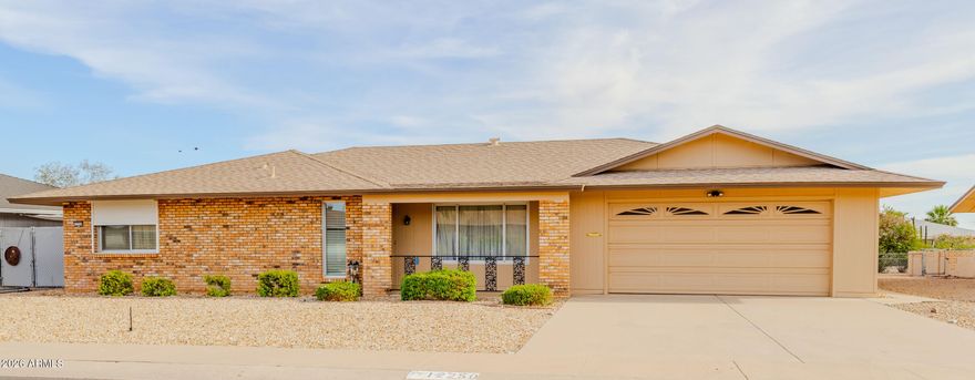 Welcome to this well-kept home in the heart of Sun City! This 2 bed, 2 bath home also has a great flex space that works perfectly as an office, hobby room, or even an extra guest area.
You can really tell this home has been taken care of. It's had some nice updates throughout, giving it a clean, comfortable feel while still keeping that classic Sun City charm. The layout is open and easy to live in, with plenty of natural light coming in.
The backyard is a great mix of low-maintenance desert landscaping and mature trees, so you get both shade and that Arizona vibe--perfect for relaxing or having people over.
Located in a great part of Sun City, you're close to golf, rec centers, shopping, and everything the community has to offer.
Move-in ready and easy to love--come take a look!