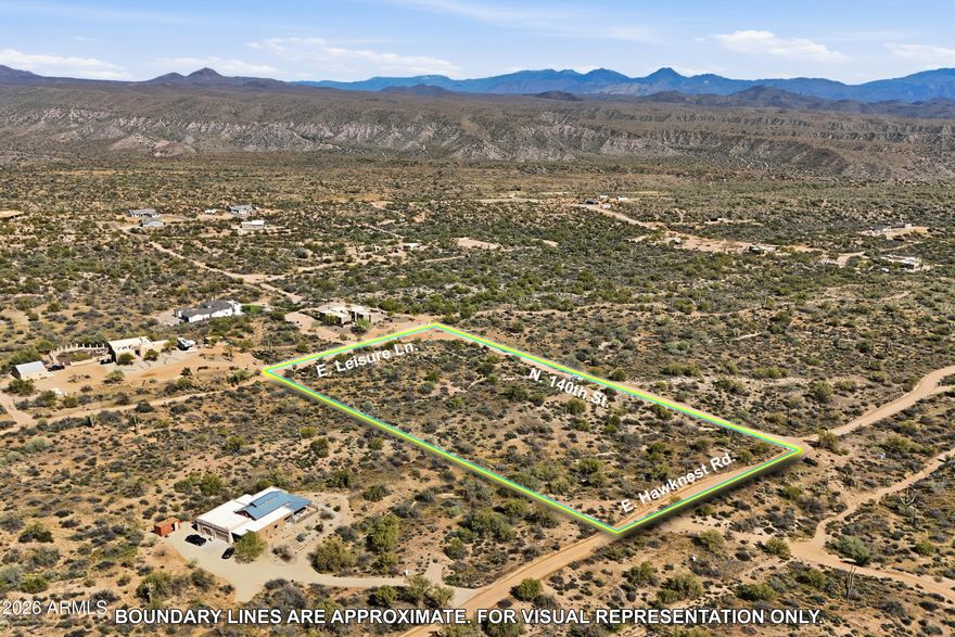 Picturesque 4.12 acre Rio Verde homesite with EPCOR water Standpipe access, assigned to the lot. Elevated atop a scenic ridge, the property offers sweeping views of Four Peaks, Granite Peak and McDowell Mountain. Three potential access points Leisure Lane (north), Hawknest Rd. (south) and 140th St. (east) will provide flexible site planning. Ideal for outdoor lovers, the location is minutes from hiking and biking trails, equestrian routes and the tranquil Verde River. Native desert vegetation and abundant wildlife create a private, natural setting. McDowell Mountain Preserve is located down the street at Hawknest Rd. and 136th St.
If at any time the parcel is split, the approval for the standpipe and it's associated usage privileges will be revoked by EPCOR.