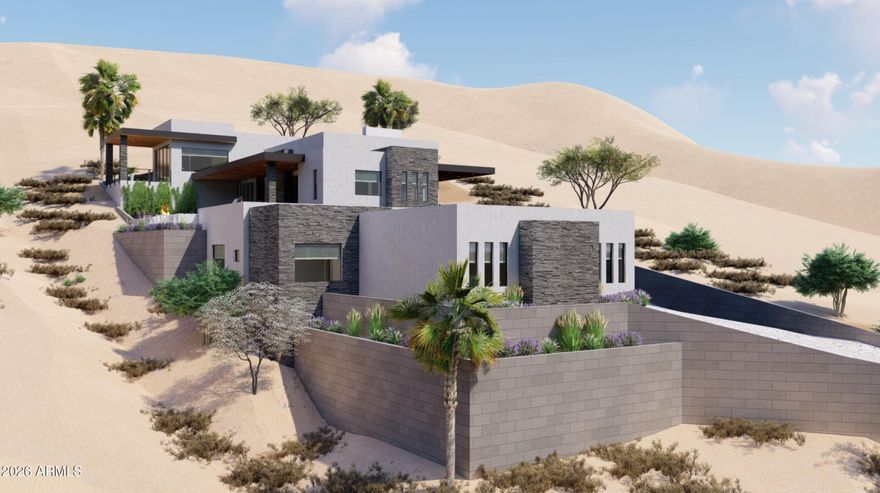 Experience refined desert living in this to-be-built custom home by OOAK Construction, nestled within Fountain Hills' premier guard-gated community, Eagles Nest. Designed for comfort and sophistication, the open and bright floor plan offers four en-suite bedrooms, a private office, exercise room, wine room, and theater. Multiple patios create seamless indoor-outdoor living with sweeping mountain views. HOA-approved design plans are ready for construction. A four-car garage completes this exceptional residence crafted for modern luxury living.