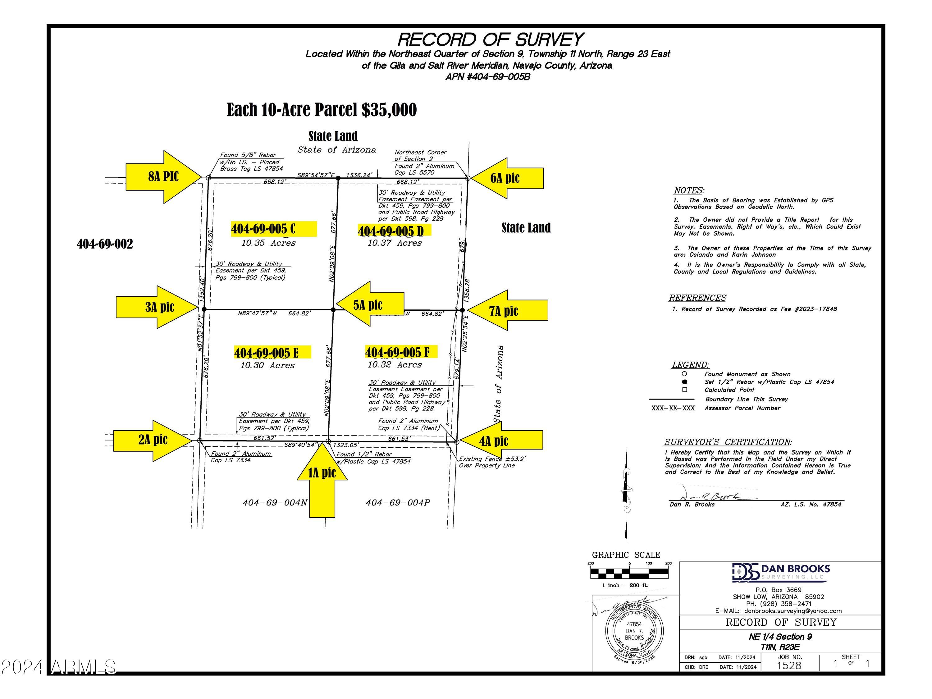 Multiple 10 Acre Parcels available.
404-69-005 D - Land