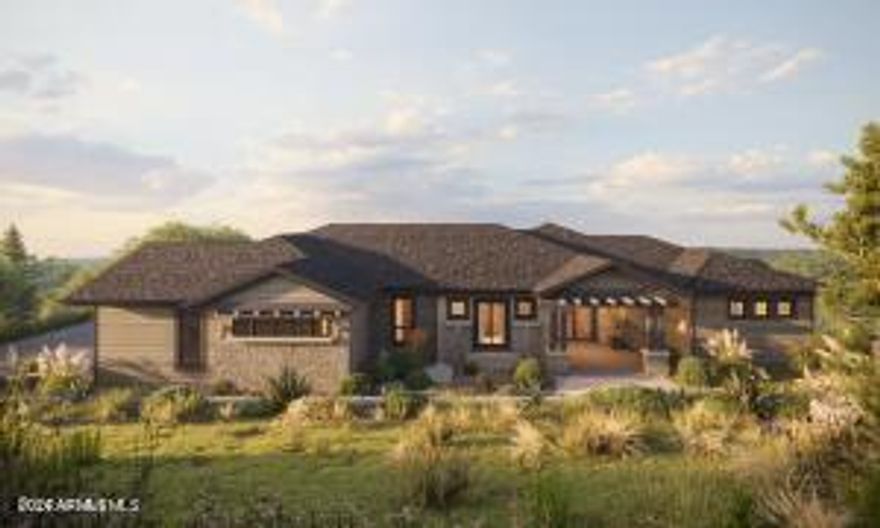New Private Property new build, unconstructed roads are unsafe for public driving at this time!  Lot 16's unique slope & layout make it perfect for a home design that captures stunning views & blends seamlessly w/ the natural terrain. With the garages positioned towards the road, the design maximizes rear facing views, which are enhanced by expansive windows and ample DECK space. The home features a lower level perfect for a SHOP/RECREATION AREA, but can be easily changed to a THEATER ROOM/GYM/PRIVATE GUEST SUITE. Crystal Creek Builders will prioriize your vision. Customize every aspect, from design to materials, and you can trust the experienced team to bring your dream to life on this exceptional lot. New private property new build, unconstructed roads are unsafe for private driving at this time! Prescott National Forest, but it's an easy 10 minute drive to the best of what Prescott has to offer. From the lively PRESCOTT COURTHOUSE SQUARE & WHISKEY ROW to ample retail and a thriving arts community, Prescott has all the charm of a small town but with big-city amenities. Additionally, HIKING & BIKING TRAILHEADS, along with many outdoor activities are at Stringfields front door.
DISCLAIMER: Property is offered as a Design Build of Crystal Creek Builders on Stringfield Lot 16. Lot price is $275.000 and home is budgeted at $1.200.000. Subject to change depending on final design and Buyer/Owner finish selections.