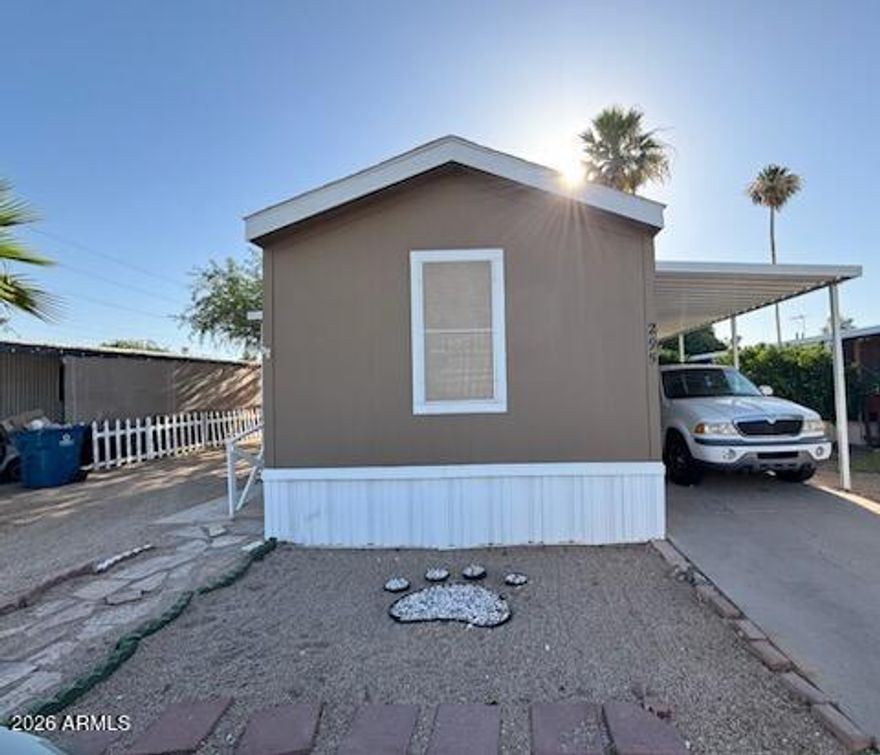 This must-see 2-bed, 2-bath home in a 55+ community has been beautifully updated and is truly move-in ready. Recent improvements include luxury vinyl flooring, ceiling fans, and a new kitchen sink and faucet (2021), plus a new dishwasher, new disposal, updated interior paint and  exterior paint (2026). The A/C is regularly serviced, and the home features a handicap-accessible front ramp, new porch steps, and dual walk-in closets.
You'll love the spacious living room, entertainer's kitchen, large carport entry, and side porch, along with a storage shed for extra space.
Enjoy everything Friendly Village of Orangewood has to offer, including a welcoming clubhouse and a refreshing community pool. Don't miss the opportunity to make this yours today!