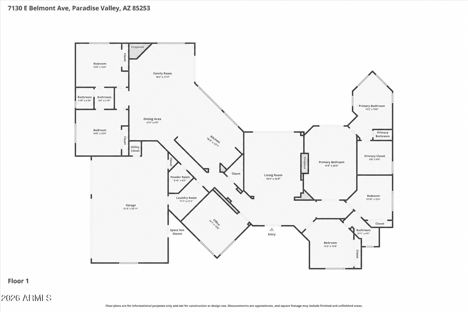 7130 E Belmont Ave, Paradise Valley, AZ, 85253, USA, 5 Bedrooms Bedrooms, ,4 BathroomsBathrooms,Residential,Active,7130 E Belmont Ave,7028315