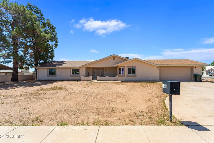 Remodeled 2555 Sq. Ft. home 3 bedroom +Bonus game room/office. on nearly a Half acre block wall lot. Courtyard front Entry. Freshly seeded grass yard. Fully equipped kitchen, upgraded cabinets, granite countertops. Spa like master bath. Mid-town location close to town and Fort Huachuca.