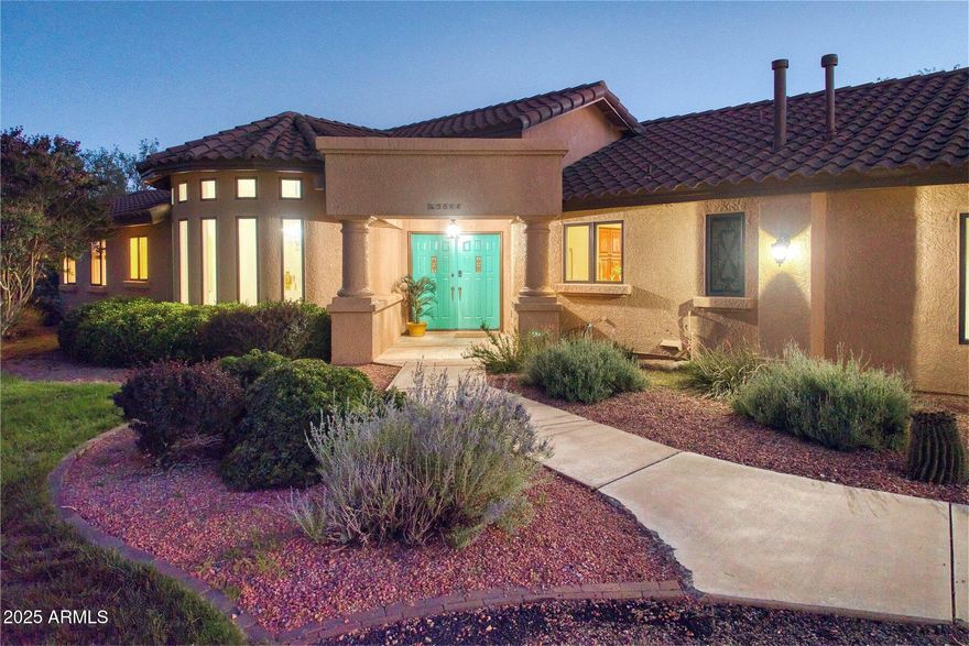 Desert luxury meets breathtaking views in this custom executive estate on 2+ acres in sought-after Executive Estates near Ramsey Canyon Preserve. Designed for exceptional indoor-outdoor living, this stunning home features a dramatic 360° view dining room, soaring family room with flagstone fireplace, and walls of glass opening to an expansive covered patio.

Enjoy resort-style living with a 42' sport pool, spa, solar heating, and panoramic mountain sunsets. The chef's kitchen offers premium appliances, gas cooktop, and custom soft-close cabinetry, while the spacious bonus room is perfect for a game room, studio, or gym. Recent upgrades include fresh interior/exterior paint, owned solar, energy-efficient Marvin windows, new well pump, tankless water heater, and more. Move-in ready with a rare 3% assumable VA loan available for qualified buyers.
A truly exceptional Southern Arizona retreat you must see to appreciate!