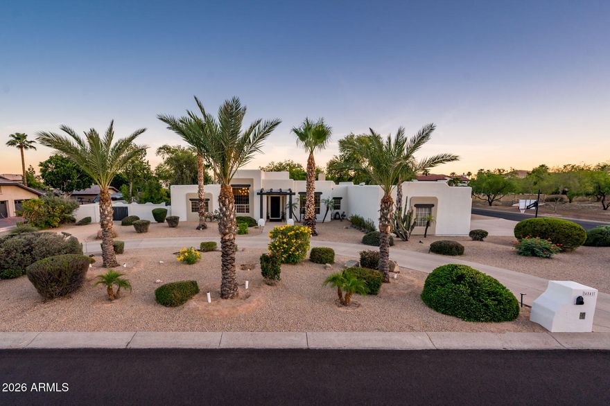 The home features a spacious, open layout with multiple living and entertainment areas, a chef's kitchen, and well-appointed bedrooms designed for both comfort and privacy. Four of the five bedrooms offer en-suite bathrooms, enhancing convenience and functionality.

The resort-style backyard is a true highlight, boasting a sparkling pool, putting green, lounge areas, mature desert landscaping, and RV parking perfect for entertaining or enjoying serene evenings.

With its proven rental history, modern amenities, and sought-after address, this property is ideal for investors seeking a turnkey STR or buyers looking for a private desert escape with income potential.