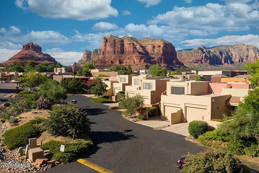 Fully occupied six-unit townhome investment in Sedona, Arizona, offering immediate cash flow and built-in equity. Each unit is individually parceled (six APNs) and features a 2 bed / 2 bath layout averaging ~1,348 sqft with a private attached single-car garage -- a rare amenity in this market. The property has undergone major capital improvements, including a new roof, new HVAC systems, and new water heaters, providing a low-maintenance, stabilized asset. Current gross income is approximately $14,000/month. Comparable units trade in the $600K+ range individually, creating a clear value-add and exit opportunity. Located in a supply-constrained market with strong long-term demand.