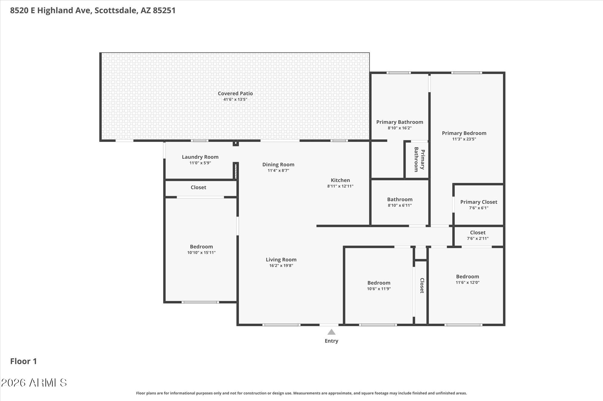 8520 E Highland Ave, Scottsdale, AZ, 85251, USA, 4 Bedrooms Bedrooms, ,2 BathroomsBathrooms,Residential,Active,8520 E Highland Ave,6991273