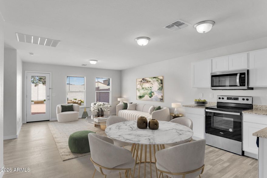 This charming 4 bedroom, 2 bathroom property offers the perfect blend of comfort and functionality. With 1,220 square feet of thoughtfully designed living space, it provides plenty of room for family, guests, or a home office setup.

Built just a few years ago, the home features modern finishes, energy-efficient design, and low-maintenance living, giving you all the benefits of newer construction without the wait. The single car garage adds convenience, while the open layout inside makes entertaining and everyday living a breeze.

Outside, you'll find a cozy yard ready for your personal touch, whether that's a garden, play space, or relaxing patio setup. Located in a growing community, this home is close to local schools, parks, and everything Coolidge has to offer.