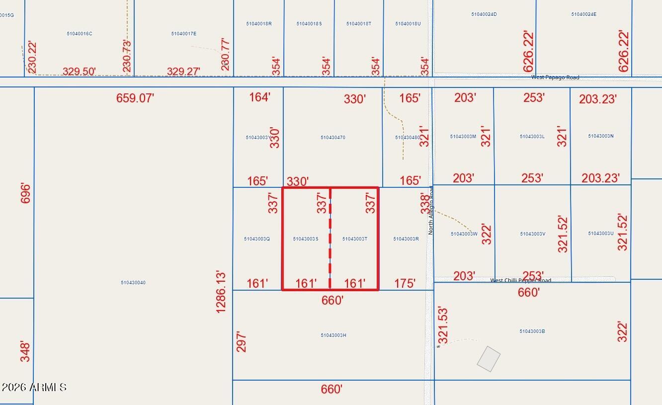 APNS included: 510-43-003S,003T - Land