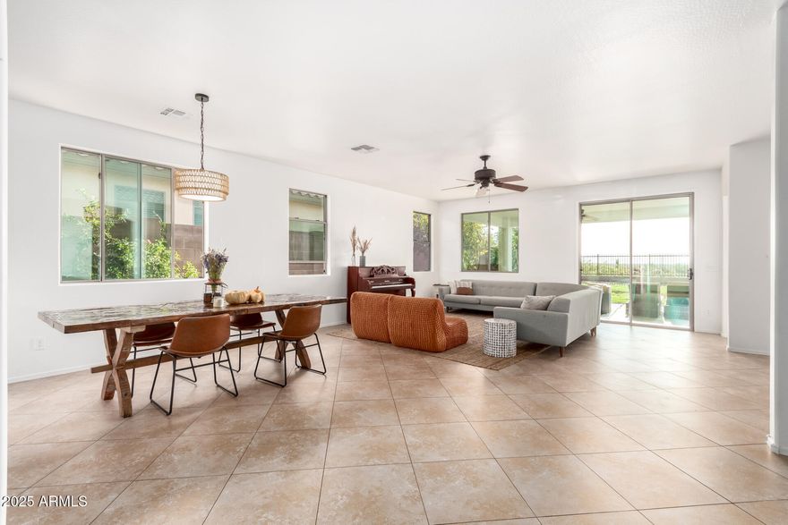 Incentives offered with sellers Lender-1% lower interest rate for the first year and up to a $3,000 Lender Credit towards closing costs/additional interest rate buydown. $0 down programs available. Cash offer with quick closing discount! This beautiful 3 bed, 2 bath residence in Entrada del Oro is looking for its new owners! Inside you will find a spacious great room with durable tile flooring and neutral palette throughout. The kitchen is equipped with everything you'll need for home cooking, staggered cabinetry with crown moulding, ample counter space, and stainless steel appliances. The primary bedroom boasts a walk-in closet and a private bath w/dual sinks for added comfort. Lastly, the sizeable backyard with it's covered patio and view fence overlooking the open desert can't be beat!