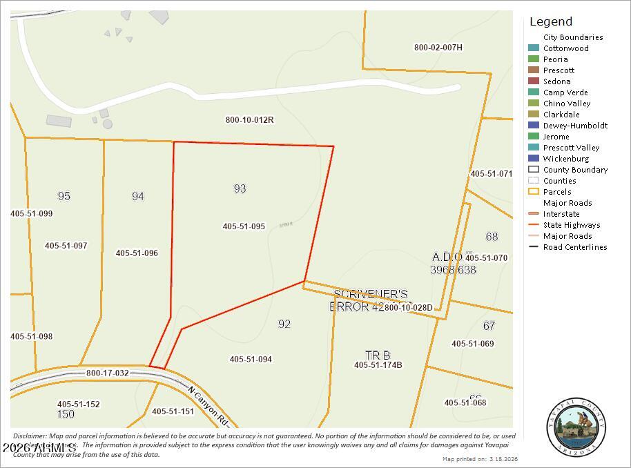 6651 N CANYON Road 93