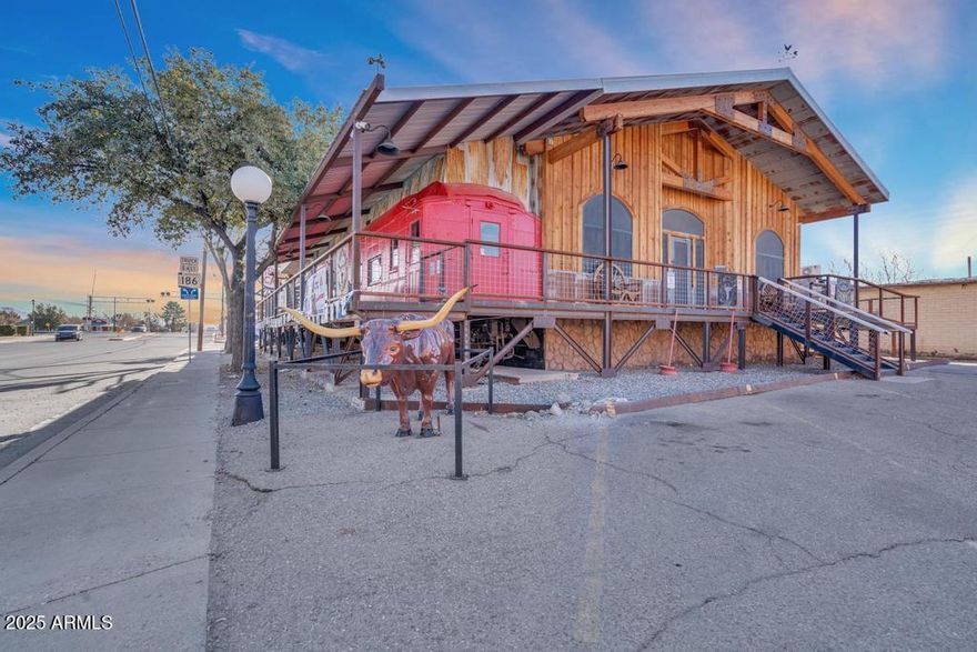 New improved price.  This is your opportunity to own and operate this 4,396-sf Texas Style Barbecue restaurant location established in 2003. The building was rebuilt in 2019 in the historical area of Willcox Arizona, which includes a restored 1929 Pullman Dinning Car.  This is a turnkey, ADA compliant fully operating restaurant that has a seating occupancy of 175.  The seller is offering all the furniture, fixtures, equipment, the ovens and the beer and wine license. Excluded is the business name, catering trailers and smokers.  You have onsite parking, plus the public parking lot across the street.