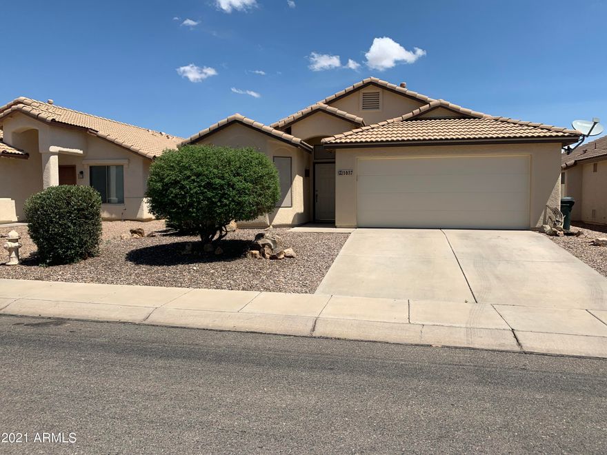 This beautiful 3BD/2BA/2CG 1659 sf home in the Silverado subdivision is close to Fort Huachuca, shopping, and schools. This beautiful home has stainless steel appliances, pantry cabinets, a spacious family room, custom tile and laminate flooring throughout, a garden tub in the master bath with double sinks, and a covered patio with a low-maintenance backyard. This home will not last long! Please call to schedule a showing today.