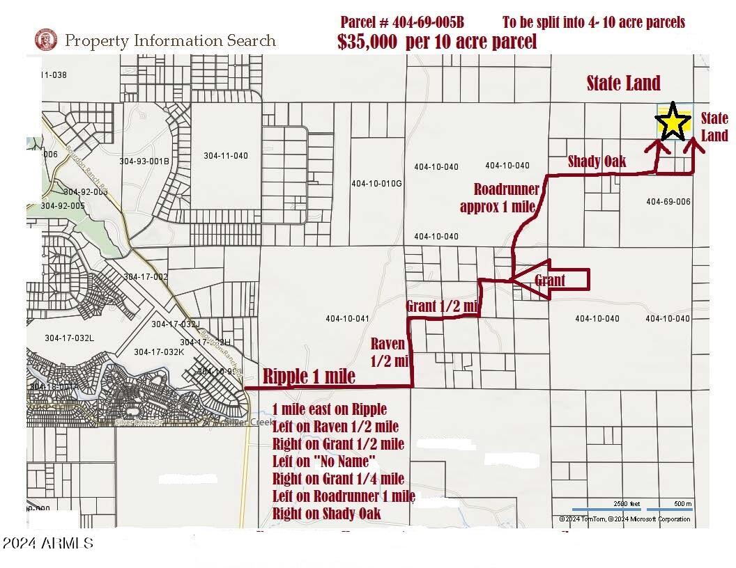4 parcels N Shady Oak 404-69-005 /10+acres -- E