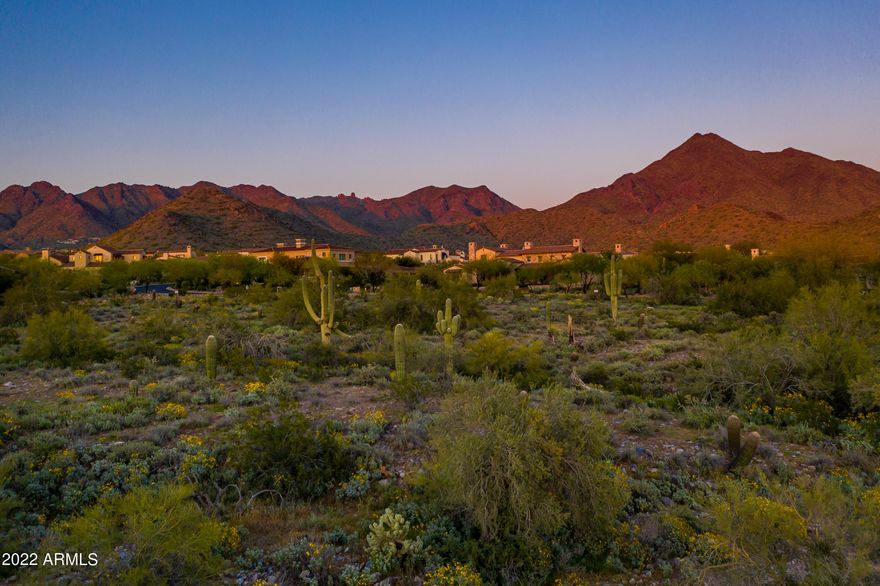 One of the last remaining vacant custom homesites in the Horseshoe Canyon neighborhood of Silverleaf.  Located just blocks from the Silverleaf Club on a beautiful tree-lined street, this 3/4 acre site is situated adjacent to a wash to provide views and privacy.  Very little site-prep required on this nearly flat lot. Price includes fully approved architectural plans by renowned architect Bing Hu for a 6227 sf residence; plans are through design review so construction could start immediately if desired.  A buyer can select the builder of their choice.   Don't miss this rare opportunity to build a new home in one of Arizona's premier communities.