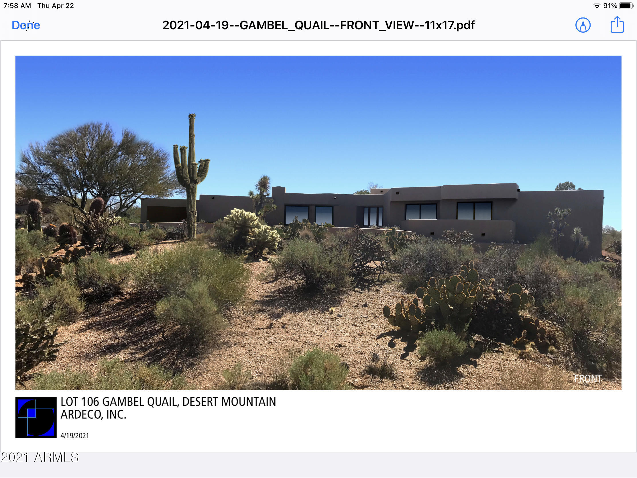 DESERT MOUNTAIN PHASE 1 UNIT 1 LOT 1-205 TR A Village of Gambel Quail - Residential