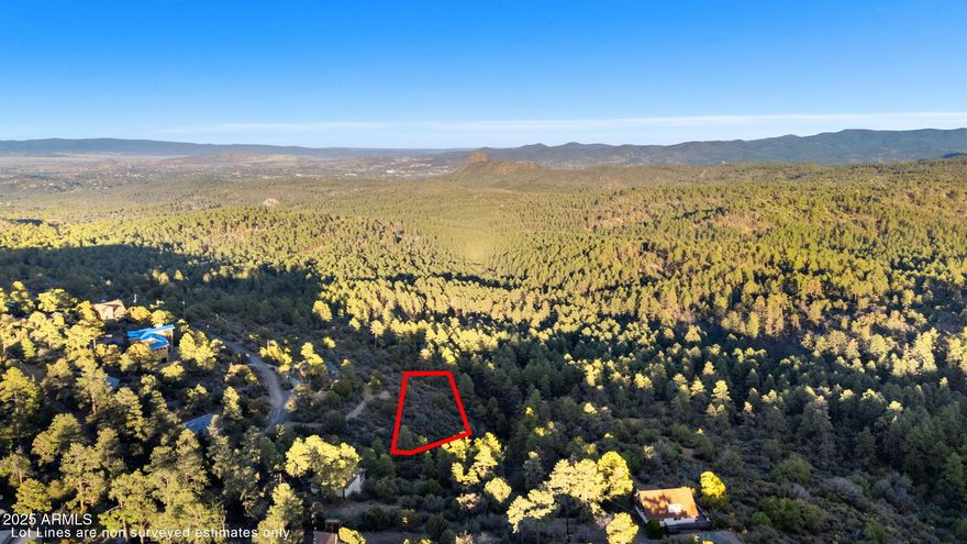 Located in the desirable Highland Pines community, this 1.32-acre parcel offers stunning views of Prescott and Thumb Butte. Surrounded by tall pines, it provides a peaceful, private setting to build your dream home. Situated within the Highland Pines Domestic Water Improvement District with access to a private water system. Enjoy the perfect blend of nature, views, and accessibilityjust a short drive from downtown Prescott. AWD or 4WD recommended for the last 0.2 mile to the property.