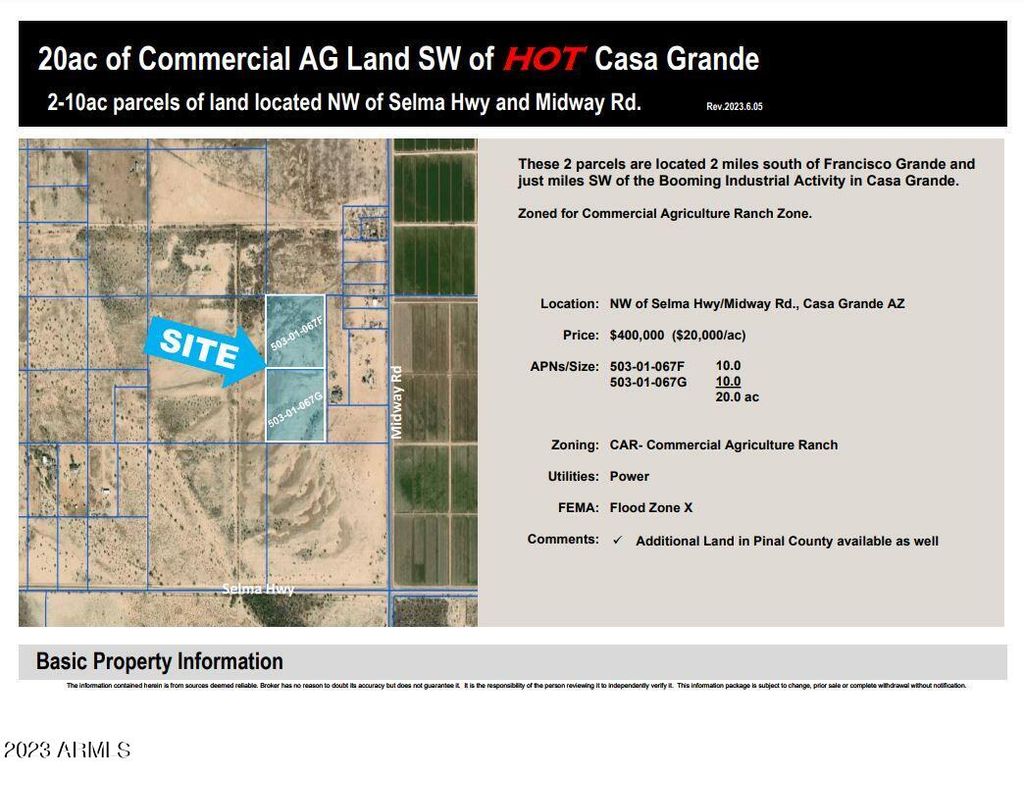Photo of 0 S Midway Road #-, Casa Grande, AZ 85193 (MLS # 6562653)