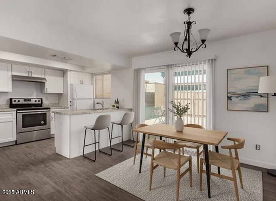 Step into the perfect starter home! This beautifully refreshed 3-bedroom, 2-bathroom townhome offers a blend of modern comfort and effortless living. You'll love the fresh feel of new flooring throughout and the peace of mind that comes with a brand new A/C unit installed in 2024. 

The location is a commuter's dream, providing easy access to both Highway 60 and I-17, 10 minutes away from GCU. Don't miss this opportunity to own a home that fits your life and your budget!