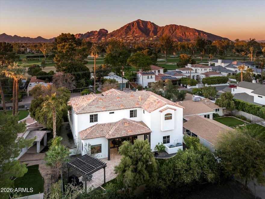 Highlight Reel: 6 bedroom main house + 1 bedroom guest house + 3 car garage + Arizona Country Club + $500/sf 

This is a timeless architectural style as is, or ready for your custom cosmetic touches. It has unmatched features, and is a literal one of a kind in the area. The home is well below replacement cost, as it could not be rebuilt for the same price.

Seller is open to all offers with supporting data.

Private tours available today. for visitors, extended stays, or a private office, all while maintaining connection to the serene courtyard setting.  Rich architectural details, warm textures, and generous gathering spaces define the home's character, blending classic Mediterranean influence with modern comfort.  Ideally located near dining, shopping, and the Arizona Country Club, this estate offers both elegance and convenience in one of the area's most desirable settings.