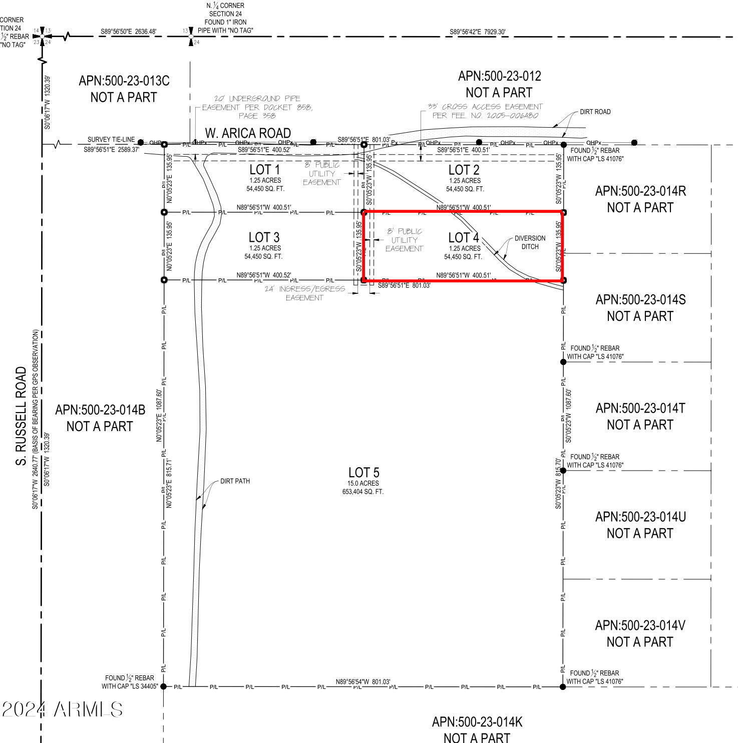 LOT 4 W ARICA (NO ADDRESS) Road 4