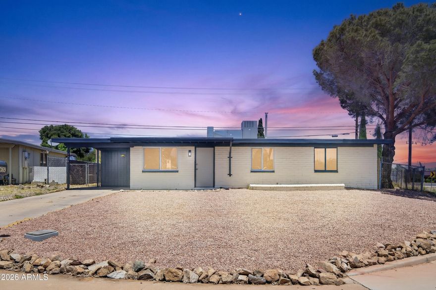 Fully remodeled and move-in ready! 

This affordable yet luxurious 4-bedroom, 2-bath home in the heart of Sierra Vista offers a central location with easy access to grocery stores, shopping, restaurants, and major retail. 

This home delivers great value with major updates including a brand-new HVAC system, new flooring, and fresh modern finishes throughout. The spacious 4-bedroom layout offers flexibility for families, guests, a home office, or rental potential. 

Enjoy the comfort of a refreshed interior without the stress of taking on a major renovation. Conveniently located near everyday essentials and just a short drive to Ft. Huachuca, this home is a great option for buyers looking for affordability, space, and modern upgrades.

Come and tour your forever home today!