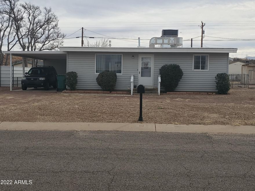 Cute and Cozy 2 bedroom 1 bath home. New HVAC system, New refrigerator, washer and dryer. new water heater, new vanity and toilet in the bathroom along with new flooring in the living room and bedrooms. Fenced yard in the back. Covered Carport. Does have an exterior shed attached to carport for storage. Home being sold As-IS. No additional repairs will be made by seller.  Home is very livable for the price!