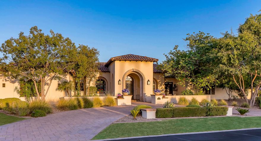 UNPARALLELED REMODELED home, unlike any other on the market today! Not only does this home have the finest finishes & fixtures throughout but also straight on Echo Canyon / Camelback MTN VWS framed from inside & over the resort pool/spa with soothing waterfalls. Every detail of this turnkey home was re-imagined to express charm & excellence including antique reclaimed hardwood floors & beamed ceilings, beautiful custom cabinetry, KNOCKOUT KITCHEN, & an exquisite master suite! In addition to the 3 car attached garage there is a separate 600 SQFT 2 car garage, currently configured as an air-conditioned exercise room, a separate 704 SQFT guest house with full kitchen, living room, bed/bath, & an outdoor basketball half-court on the gated 1-acre.