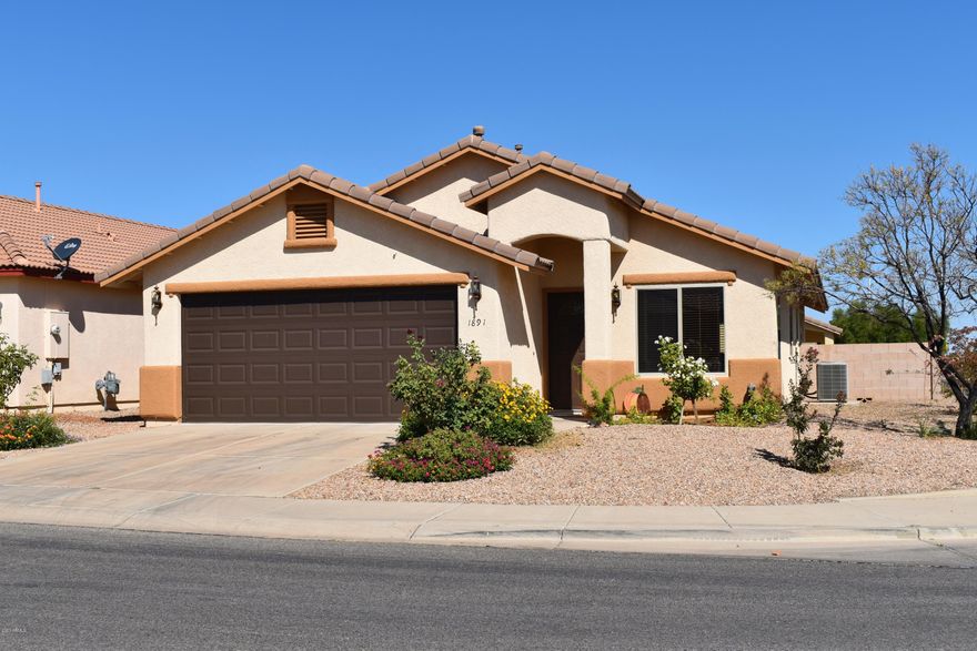 This one owner home is MOVE IN READY and exactly what you have been looking for! This 3 bed 2 bath home has an extra large master suite, double sinks, walk in shower, large soaking tub and a walk in master closet! Separate laundry room with cabinets for storage. Open living room and kitchen floor plan with 2 dining areas to adjust to your needs. Newer garage door, drip system in the front yard, well maintained backyard with flower bed and extended patio. This home has plenty of charm and is ready for NEW owners to love it. Schedule your showing TODAY before this house is GONE!