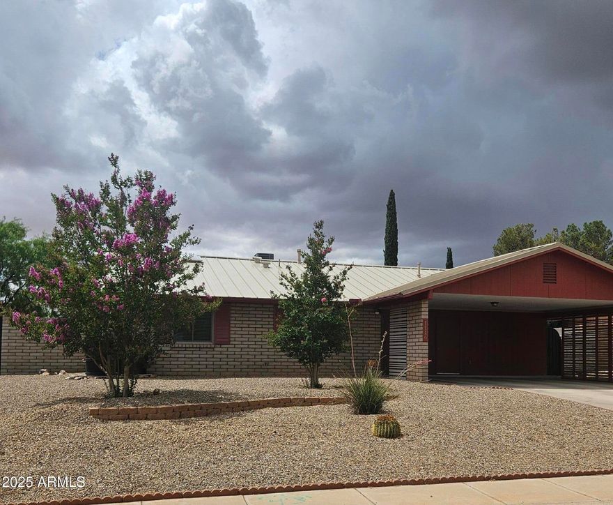 Upgraded, well maintained and well loved. Kitchen and dining room have been completely redesigned and remodeled to offer maximum efficiency and comfort. Both bathrooms have also been remodeled and show beautifully. Home has a newer metal roof. Anderson windows. Ceramic tile floors through out. Granite kitchen countertops. Corian bathroom countertops. Many more items that are new or newer! Come see this lovely home for yourself!
