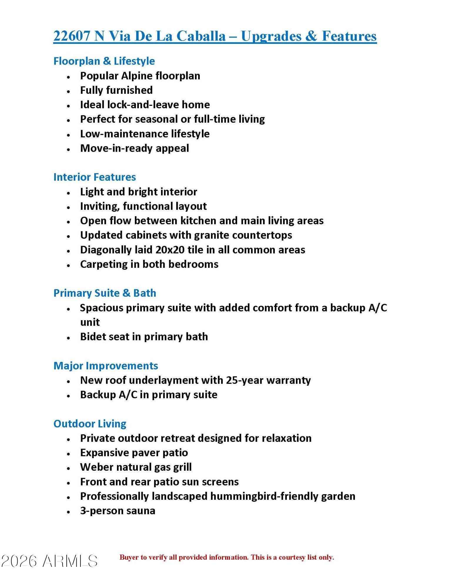 22607 N VIA DE LA CABALLA --