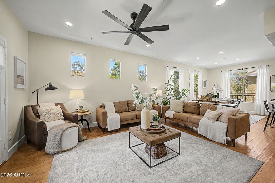 Beautiful, professionally updated townhome located in the desirable gated community of Via De Cielo in Chandler. This home features several enhancements, including fresh interior paint, updated bathrooms and kitchen, luxury vinyl plank and gorgeous bathroom marble look tile. With abundant natural light and trees flanking the exterior, nature remains readily accessible. The thoughtfully designed floor plan offers comfortable daily living and ease of entertaining, with additional community features to enhance your quality of life.

Whether enjoying the two resort-style pools, greenbelt areas, playgrounds, or ramadas with BBQ areas, this community will be perfect for relaxing or entertaining.

Conveniently located near shopping, dining, and easy access to the 101 and 202 freeways.