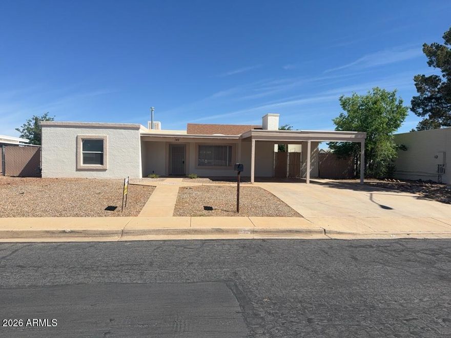 Welcome to this beautifully updated 3-bedroom, 2-bath home in Sierra Vista! Featuring brand new flooring and fresh interior paint throughout, this home is truly move-in ready. The updated bathrooms add a modern touch, while the new flooring throughout offers durability and easy maintenance. The functional layout includes a spacious kitchen and comfortable living areas, perfect for everyday living or entertaining. 

Situated on a generously sized lot with a covered front patio, a large fenced backyard with a storage unit, there's plenty of room to relax or enjoy outdoor activities. Affordable and versatile, this home is perfect for first-time buyers, if you are looking to downsize, or anyone seeking a well-maintained home in a convenient location.
