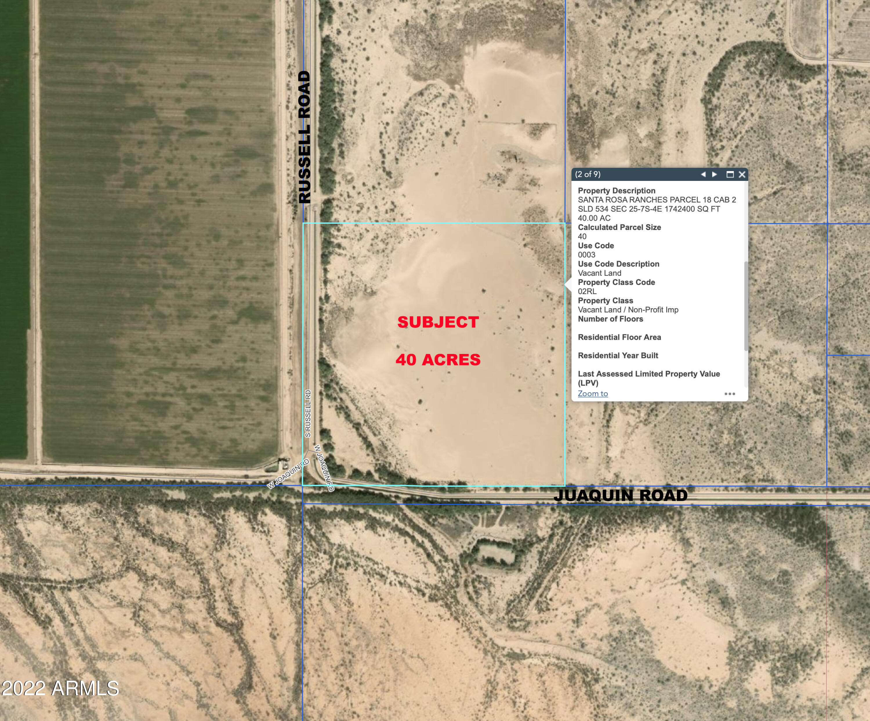 LOT 18 W JOAQUIN Road 18