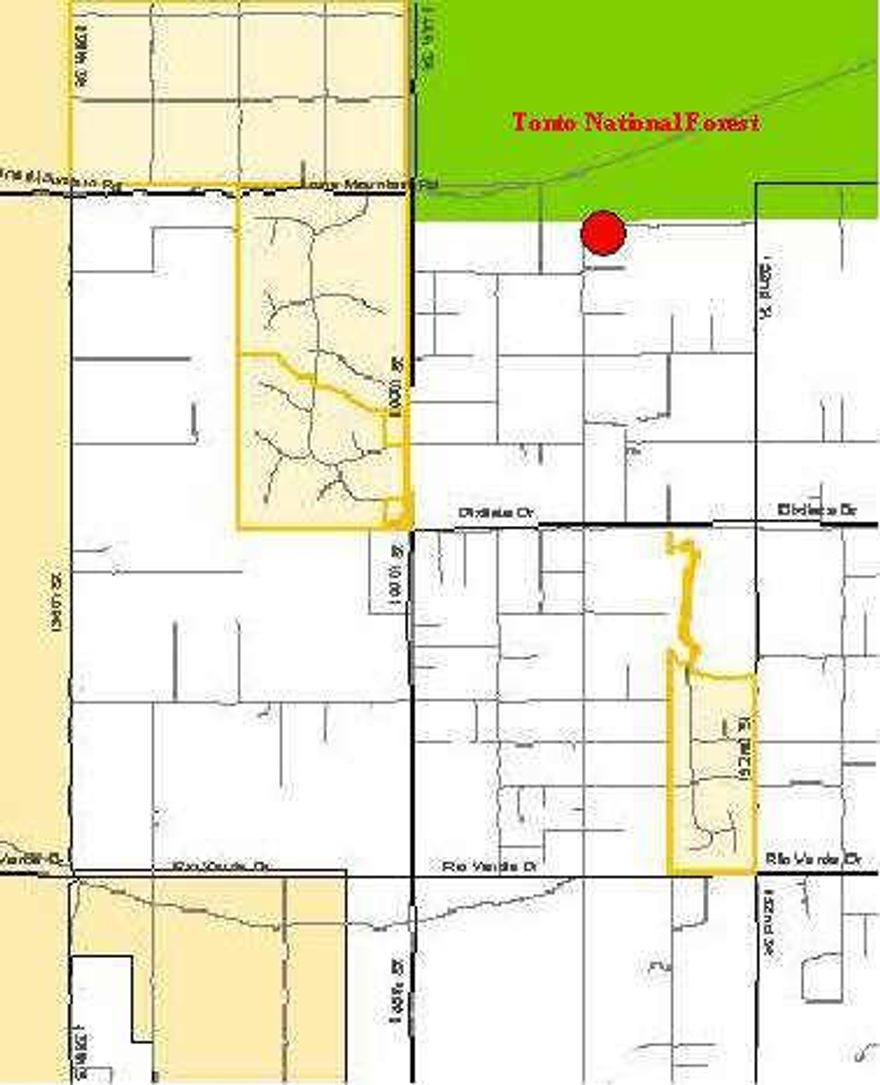 Great Water and a Great Location. Includes private well rated at 50 GPM per well driller report. Rio Verde equestrian estate property contiguous to the TONTO NATIONAL FOREST. Can't be beat!! Ideal for large estate or super equestrian facility. One house per five acre zoning assures future privacy and high end estate values. Outstanding views, rolling terrain, mature vegetation, high end neighboring properties. Available as a 20 acre, contiguous adjacent five acre parcel also available with direct access to the Tonto Forest. Paved road access up to the last mile. Fully fenced and gated. Owner/Broker
